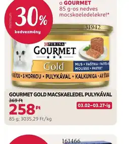 Rossmann GOURMET GOLD MACSKAELEDEL ajánlat