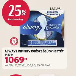 Rossmann ALWAYS INFINITY EGÉSZSÉGÜGYI BETÉT ajánlat