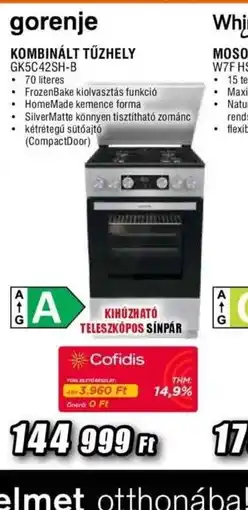 Expert gorenje KOMBINÁLT TŰZHELY ajánlat