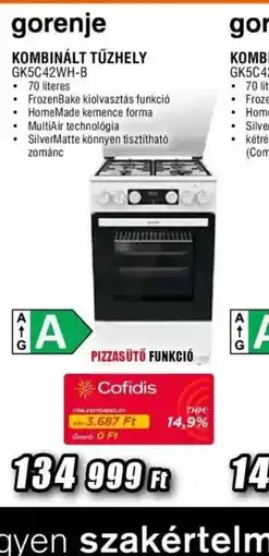 Expert gorenje KOMBINÁLT TŰZHELY ajánlat