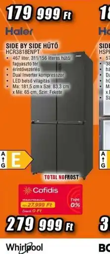 Expert Haier SIDE BY SIDE HŰTŐ ajánlat