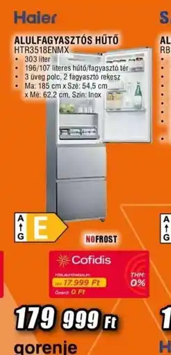 Expert Haier ALULFAGYASZTS HŰTŐ ajánlat