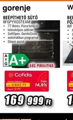 Expert GORENJE BEÉP 1.49THETŐ SÜTŐ ajánlat