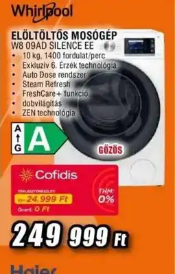 Expert Whirlpool elöltöltős mosgép ajánlat