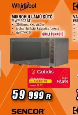 Expert Whirlpool MIKROHULLÁMÚ SÜTŐ ajánlat
