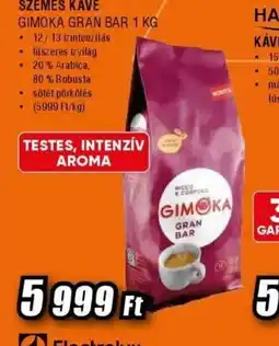 Expert GIMOKA GRAN BAR SZEMES KÁVÉ ajánlat