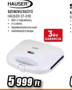 Expert HAUSER SZENDVICSSÜTŐ ajánlat