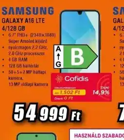 Expert SAMSUNG GALAXY A16 LTE ajánlat