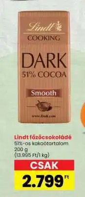 Spar Lindt főzőcsokoládé ajánlat