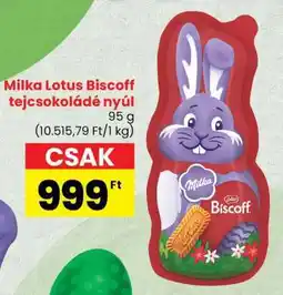 Spar Milka Lotus Biscoff tejcsokoládé nyúl ajánlat