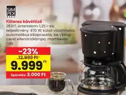 Interspar Filteres kávéfőző ajánlat