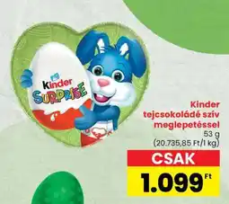 Spar Kinder tejcsokoládé szív meglepetéssel ajánlat