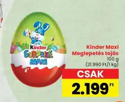 Spar Kinder Maxi meglepetés tojás ajánlat