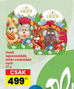 Spar Heidi tejcsokoládé, fehér csokoládé nyúl ajánlat