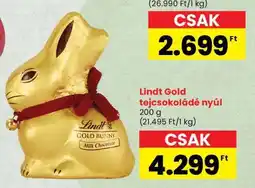 Spar Lindt Gold tejcsokoládé nyúl ajánlat