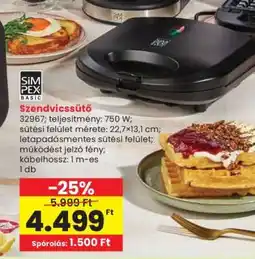 Interspar Szendvicssütő ajánlat