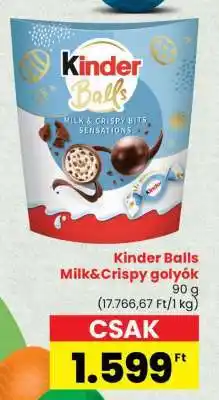 Spar Kinder Balls Milk&Crispy golyók ajánlat
