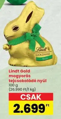 Spar Lindt Gold mogyorós tejcsokoládé nyúl ajánlat