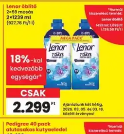 Interspar Lenor öblítő ajánlat