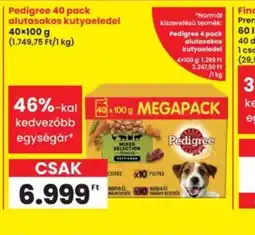 Interspar Pedigree alutasakos kutyaeledel ajánlat