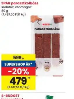 Interspar SPAR parasztkolbász ajánlat