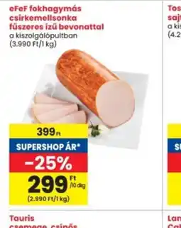 Interspar eFeF fokhagymás csirkemellsonka ajánlat