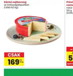 Interspar Kőrösi sajtkorong ajánlat