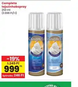 Interspar Completa tejszínhabspray ajánlat