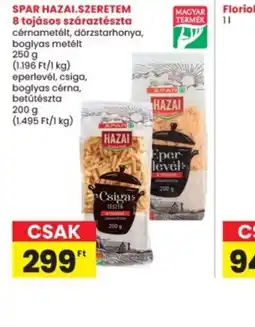 Interspar SPAR HAZAI.SZERETEM tészta ajánlat
