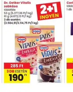 Interspar Dr. Oetker Vitalis zabkása ajánlat