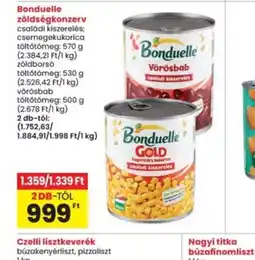 Interspar Bonduelle zöldségkonzerv ajánlat