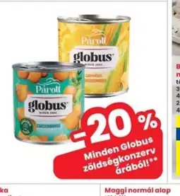 Interspar Globus zöldségkonzerv ajánlat