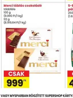 Interspar Merci táblás csokoládé ajánlat