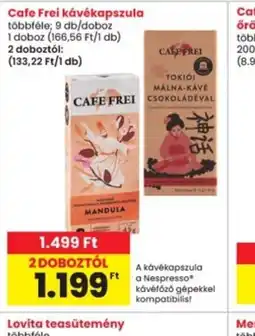 Interspar Cafe Frei kávékapszula ajánlat
