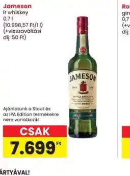 Interspar Jameson ír whiskey ajánlat