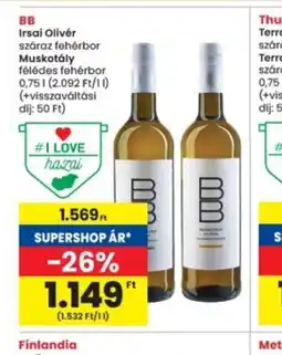 Interspar BB Irsai Olivér / Muskotály ajánlat