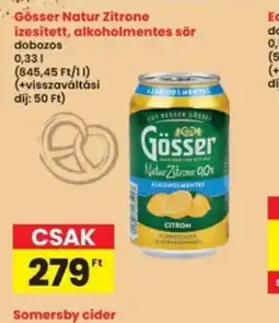 Interspar Gösser Natur Zitrone sör ajánlat