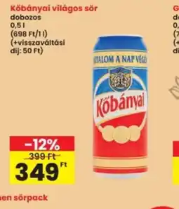 Interspar Kőbányai világos sör ajánlat