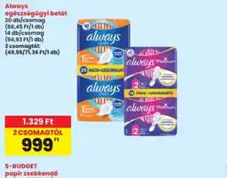 Interspar Always egészségügyi betét ajánlat