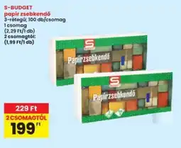 Interspar S-BUDGET papír zsebkendő ajánlat