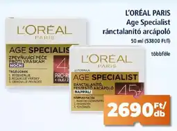 Goods Market L'ORÉAL PARIS Age Specialist ránctalanító arcápoló ajánlat