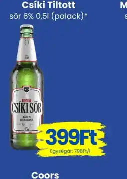 Magnetic Csíki Tiltott sör ajánlat