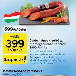 Tesco Csabai lángolt kolbász ajánlat