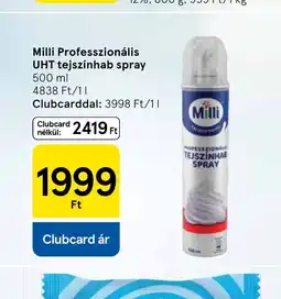 Tesco Milli Professzionális tejhab spray ajánlat