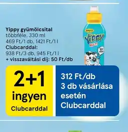Tesco Yippy gyümölcsital ajánlat