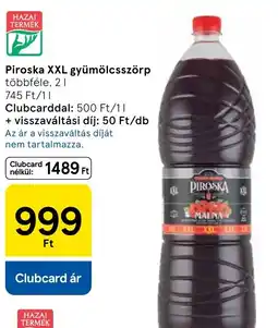 Tesco Piroska XXL gyümölcsszörp ajánlat