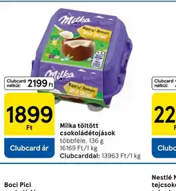 Tesco Milka töltött csokoládétojások ajánlat