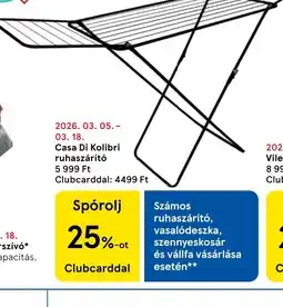 Tesco Casa Di Kolibri ruhaszárít ajánlat