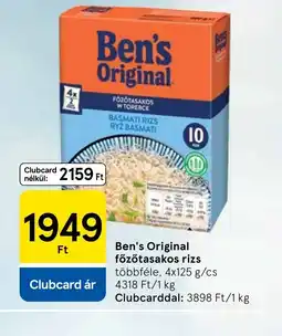 Tesco Ben's Original főzőtasakos rizs ajánlat