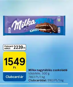 Tesco Milka nagytáblás csokoládé ajánlat
